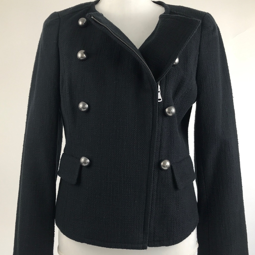 Talbots Black Double Breasted Blazer Sz 8